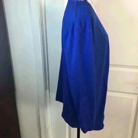 Chicos The Ultimate Tee Size 2 Large Women’s Blue Open Front Blazer Modal Blend - Picture 3 of 5